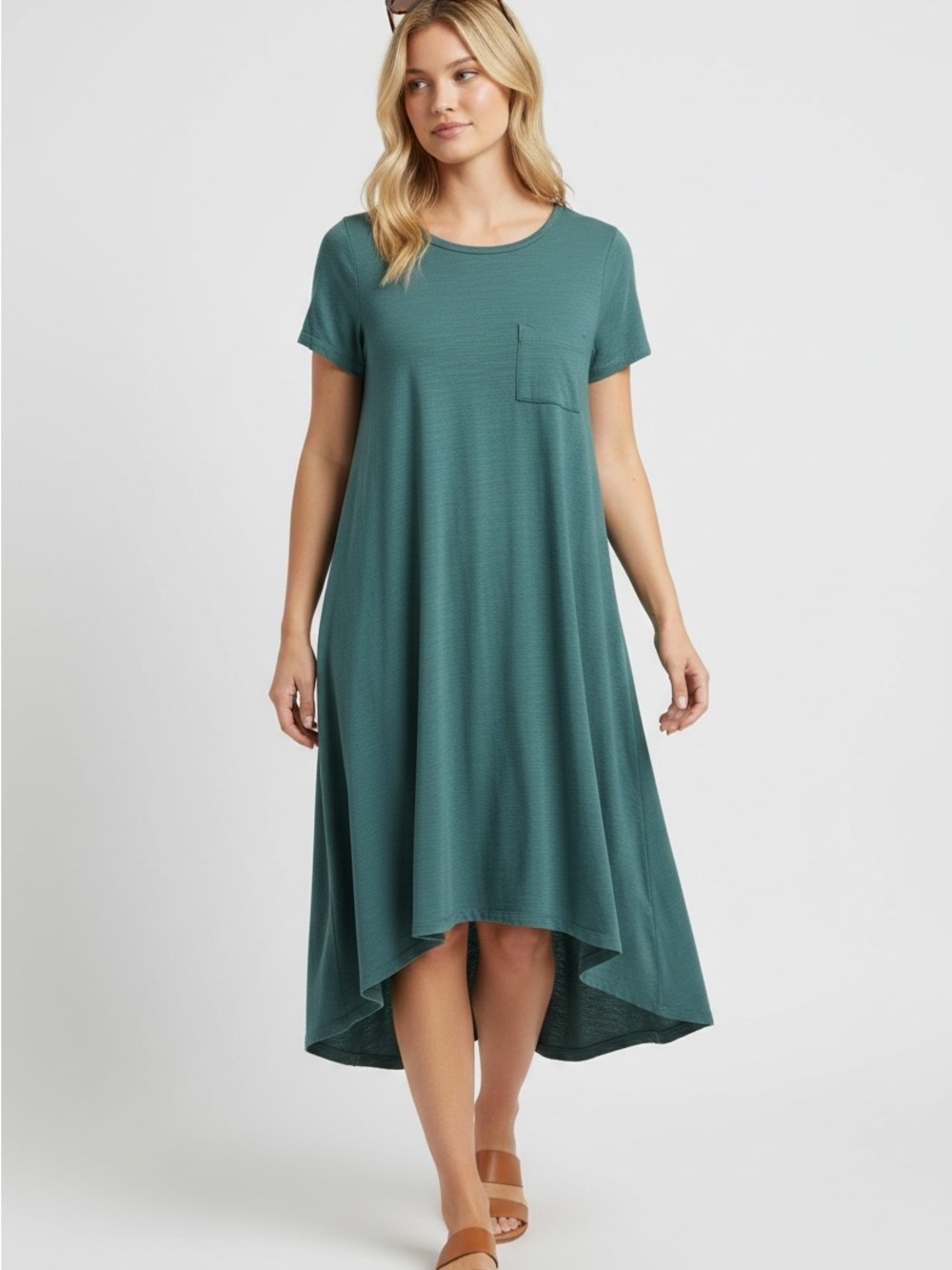 LuLaRoe Teal Carly Dress